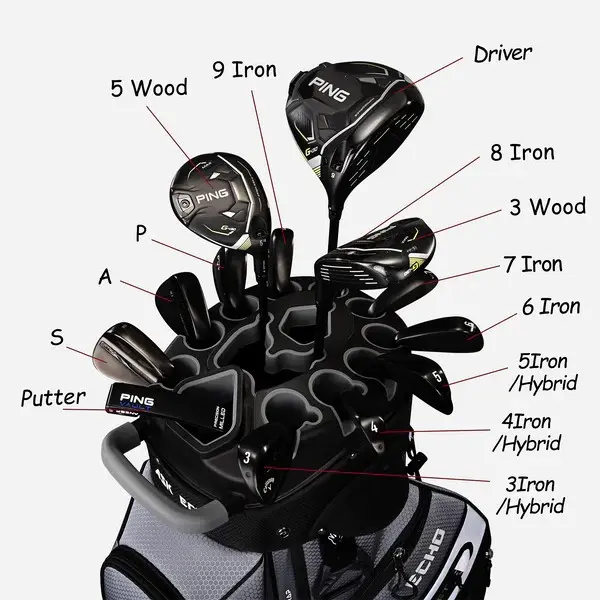 Golf T-LOCK Cart Bag 14 Way Organizer Dividers Quiet Golf Bag
