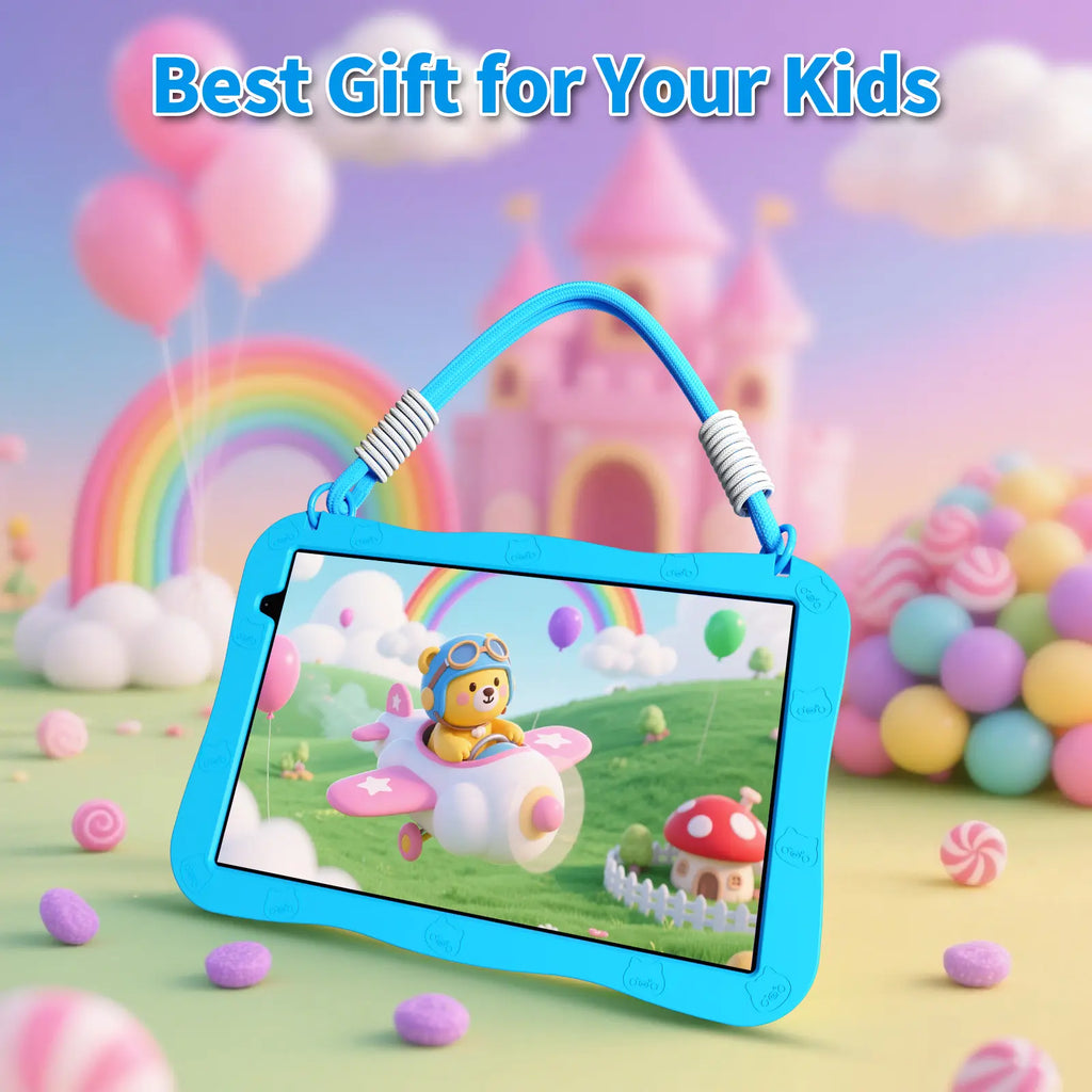 PRITOM Kids Tablet 10 inch Android 15 - Pink/Blue